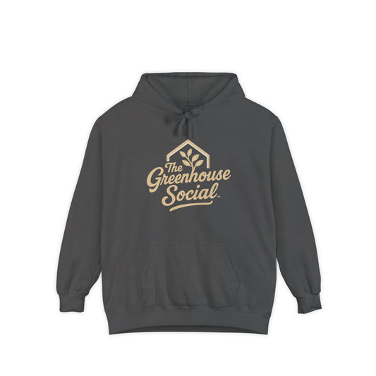 The Greenhouse Social™ Unisex Hoodie - Tan on Pepper