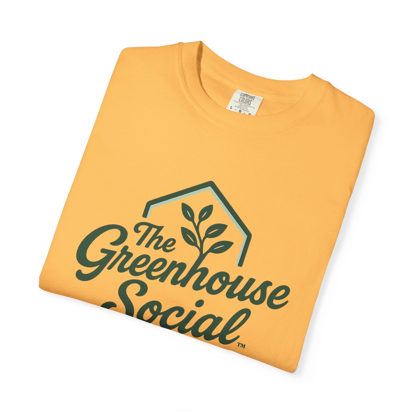 The Greenhouse Social™ Logo Tee - Green on Yellow