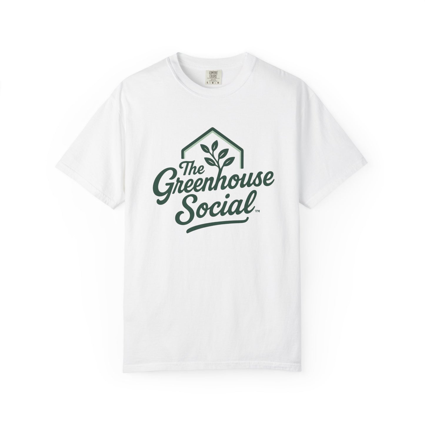 The Greenhouse Social™ Logo Tee - Green on White
