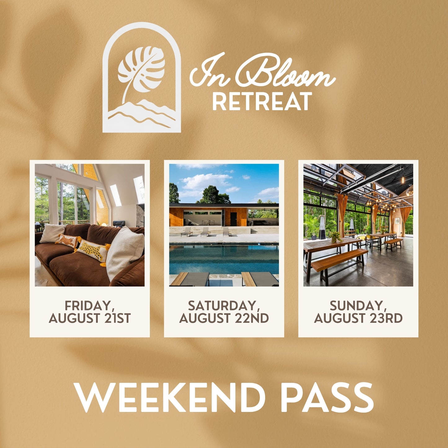 In Bloom Retreat - WEEKEND PASS (August 21 - 23, 2026)