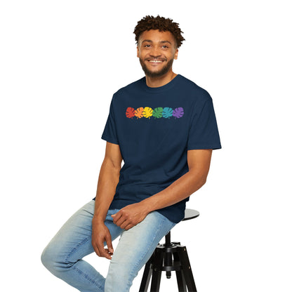Rainbow Monstera T-Shirt — Pride Tropical Leaf Graphic Tee