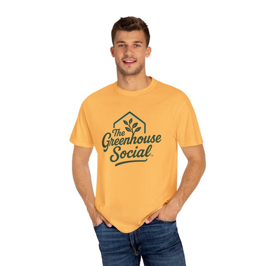 The Greenhouse Social™ Logo Tee - Green on Yellow